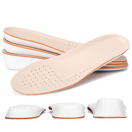 Plantilla de aumento de altura de 1,5 cm/2,5 cm/3,5 cm, transpirable, alta plantilla, zapatos, almohadillas para orejas de cojín, elevación, suela para elevador, para hombres y mujeres, color blanco, 3.5cm size(US8-12)-White