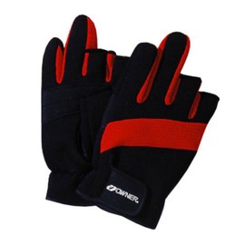 OWNER Fishing Gloves, Mesh, 3-Piece, Medium
