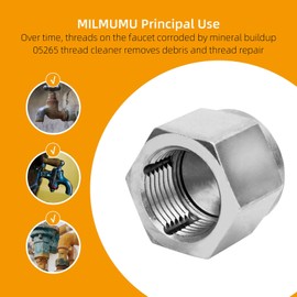 MILMUMU Outdoor Faucet Hose Hex Thread Cleaner Tool 05265 -For Household Outdoor Faucet 3/8" Socket Drive or Wrench Hose Thread Cleaning Tool - 1PACK