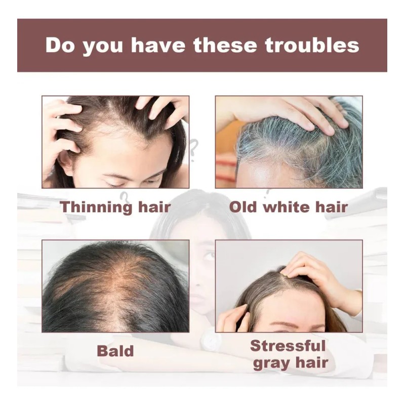 3 Champú Negro Para Cabello Grueso, Champú Anticanceroso, Ja