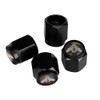 Muishi Cute Bee Tire Valve Stem Caps, Aluminum Black Stem
