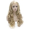 Mxangel Long Wavy Heat Resistant Fiber Celebrity Half Hand Tied