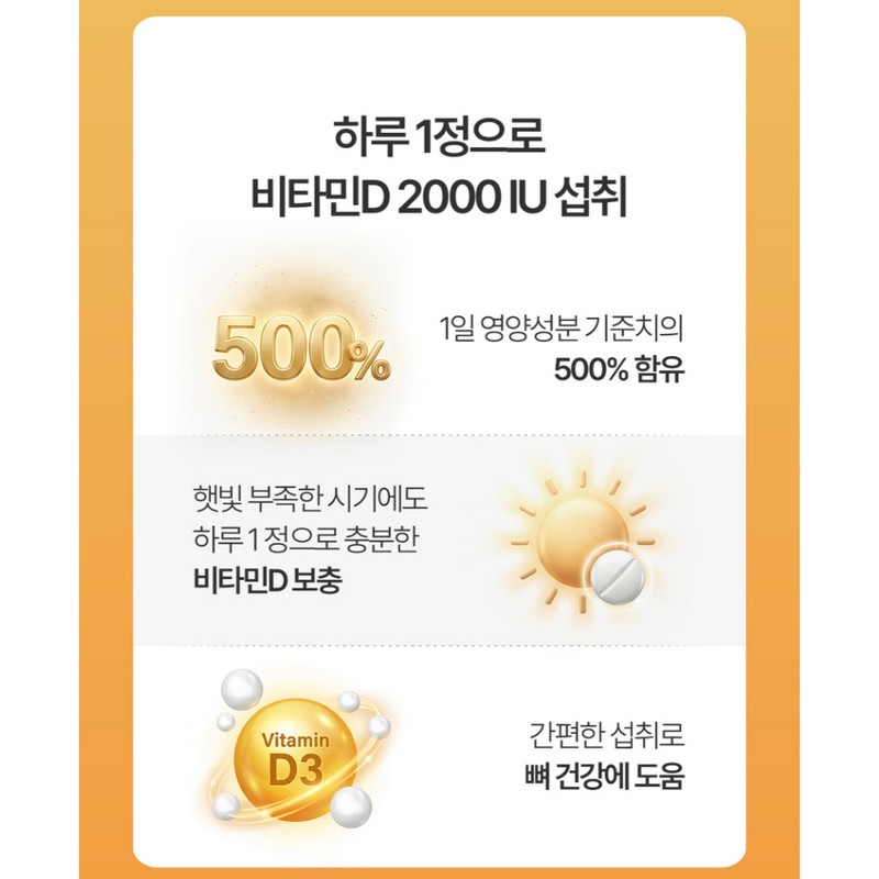 Nature Max Sunshine Vitamin D3 2000IU 180 tablets Necessary for