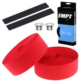 EMPT ES-JHT020 EVA Road Handlebar Tape, Cushion EVA Bar Tape, Road Pista Drop Handlebar Tape, *End Caps, End Tapes Included (Red)