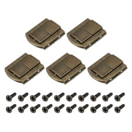 sourcing map 5Pcs Toggle Catch Lock, 1.22" x 0.98" (LxW) Zinc Alloy Hasp Lock Latch Clasp for Jewelry Box Wooden Case Toolbox, Bronze