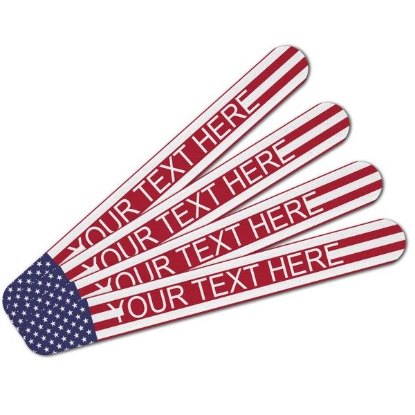 American USA Flag Personalized Custom Double-Sided Nail File Emery Board Set 4 Pack