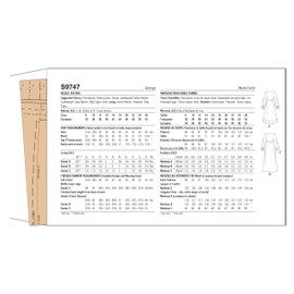 Simplicity Misses' Duster Jacket Sewing Pattern Packet, Code S9747, Sizes 8-10-12-14-16, Multicolor