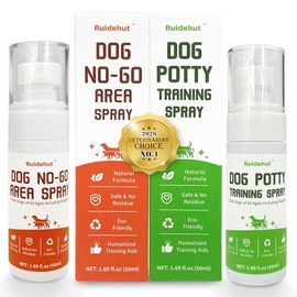 Dog Potty Training Spray & NO-GO Area Spray, Safe & Effective Puppy Pee Spray, Helps Train Puppies & Dogs Where to Potty, Indoor and Outdoor House Training Tool, 1.69 Fl Oz Each
