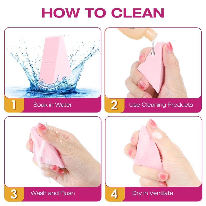WSYUB Makeup Sponges Wedges, Disposable Makeup Applicator Cosmetic Wedges Sponges