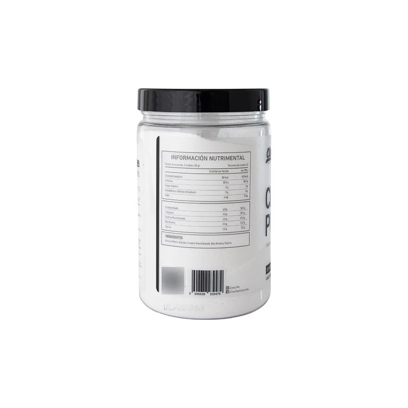 Clear Pump Preentreno Sin Sabor Sin Cafeina Sin Estimulantes Sin