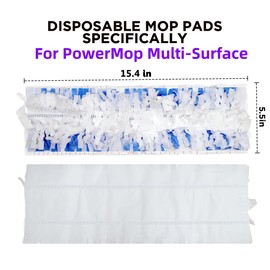 Disposable Mopping Pad Refills for Swiffer PowerMop Multi-Surface Mop and Swiffer PowerMop Wood Mop, Spray Clean Pads Replacement (Blue-15)