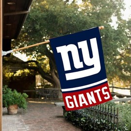 LCFHOME Giants Garden Flag New York Football Banner Garden Flag Double Sided Garden Flag (12x18in/30x45cm,150D Poly,HD Printing) For Man Cave,Dorm,Decoration Needs