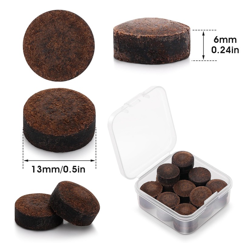 Ajcotahm 20 PCS Billiard Pool Cue Tips Replacement Kit, 13mm