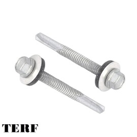 TERF® Heavy Duty Sheet to Steel Roofing Screw 5.5mm X 38mm (No.12 X 1.1/2) Hex Head With EPDM Sealing Washer Self Drilling Self Tapping Roofing Screw - Pack of 25