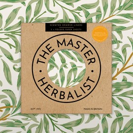The Master Herbalist Neroli & Bergamotte William Morris Scented Drawer Liners | Pack of 5 Sheets | (Folded) Contains Essential Oils | Made in UK