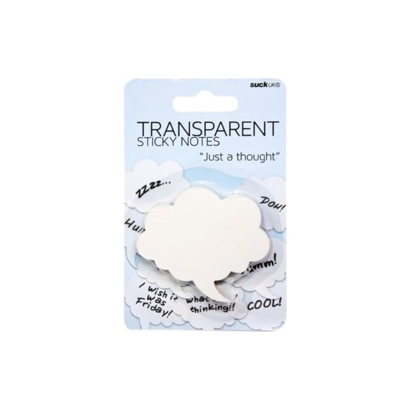 SUCK UK - Sticky Notes Bubble | Novelty Transparent School