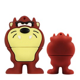 2.0 Tasmanian Devil Brown Animal 64GB USB External Hard Drive Flash Thumb Drive Storage Device Cute Novelty Memory Stick U Disk Cartoon