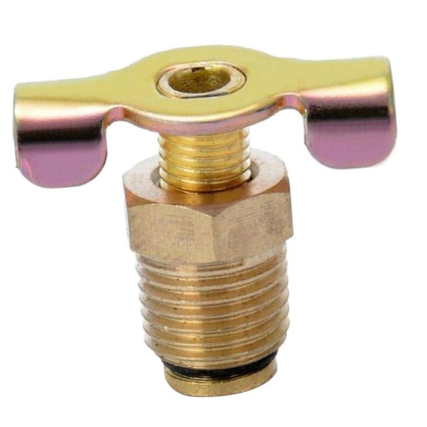 Milageto 1/4" NPT Brass Drain Valve Air Compressor Tank Petcock