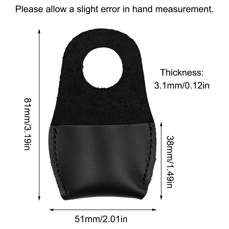 SEIWEI Black Thumb Leather Gloves Handmade Carpenter Wood Carving Finger