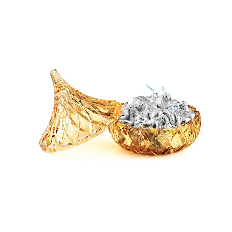 Godinger Gold Glass Hershey Kiss Candy Dish - A Sweet