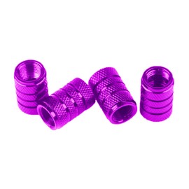 Marcraft Purple Metal Pattern Tyre Wheel Alloy Valve Caps Dust Caps (4 Pack) Universal for Cars, SUVs, Bicycles, Motorcycles, Trucks | Rubber Airtight Seal | Aluminium Alloy | Screw-On