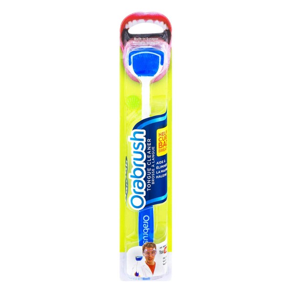 Orabrush Tongue Cleaner - 1 Count - For Treatment of Bad Breath