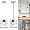Brushed Nickel Pendant Lights Set of 2, Pendant Lights Kitchen