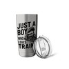 Just a Boy Who Loves Trains Funny Retro Steam Engine