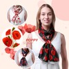 Basic Sense Poppy Scarf with Holder Set Silky Satin Stripe