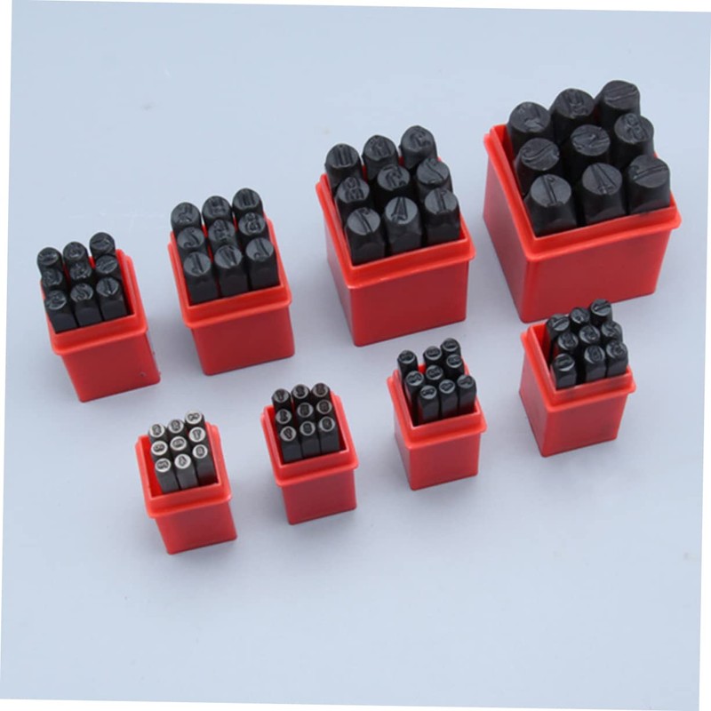 NUOBESTY 36pcs Carbon Steel Letter and Number Punch Set Stamping