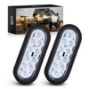 GOOACC 6Inch Oval Trailer Tail Light 2PCS 10LED White Reverse