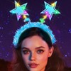GRAEEN Light Up Star Headband Crown Rave Costume Hair Accessories