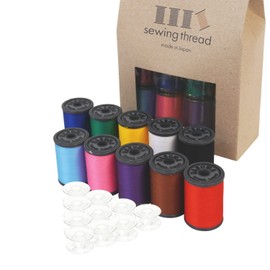 Dharma Sewing Thread 10 Pcs & 10 Bobbin Value Set in Gift Box (Fireworks)