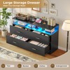 AOGLLATI Black Dresser for Bedroom with Charging Station, Bedroom Dressers