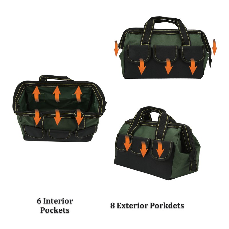 16in Tool Storage Bag Wide Mouth Heavy Duty Water Proof