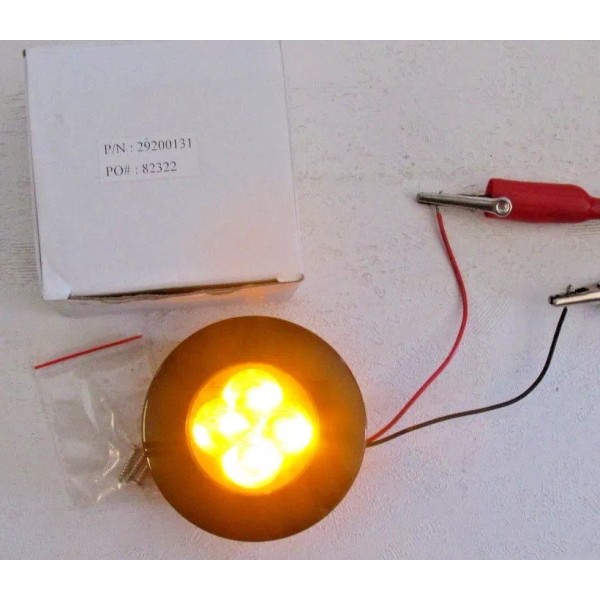 Optronics 3" Courtesy Amber LED Light 12V Black Recessed Clear