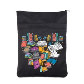 Book Heart Book Protector Book Lover Gift Bookish Book Sleeve Librarian Gift Bookworm Book Nerd Gift (C-Heart Book)