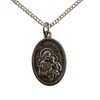 Silver Plated Necklace St Joseph Patron Saint of Workers Pendant
