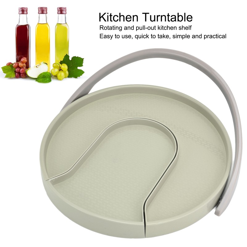 Kitchen Storage Turntable Non Skid Kitchen Spice Beverage Pull Out