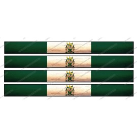 OwnTheAvenue x4 Racing Stripes Vintage Style Rhodesia Rhodesian Flag Sticker Decals 5" Each