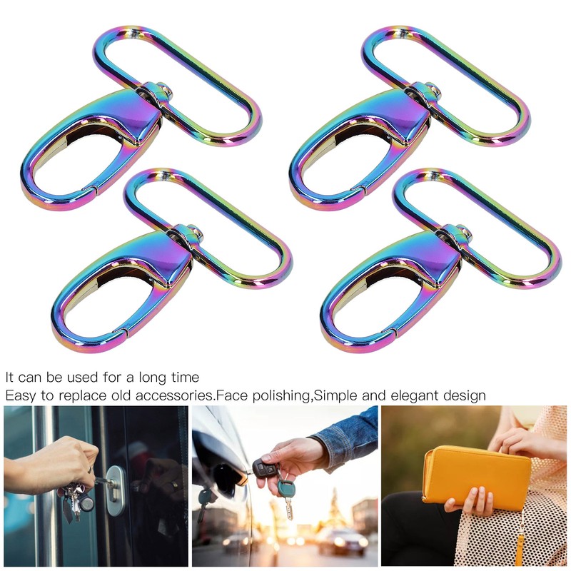 10Pcs Keychain Clasp 38mm Firm Rust Proof Bright Luster Simple