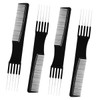 Taefuwr 4 Pcs Black Carbon Lift Teasing Combs with 5