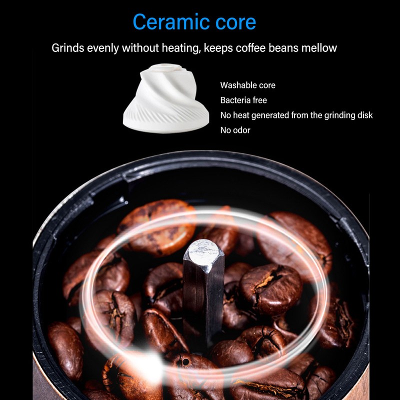 Manual Coffee Grinder Ceramic Core Adjustable Coarseness Stainless Steel Hand