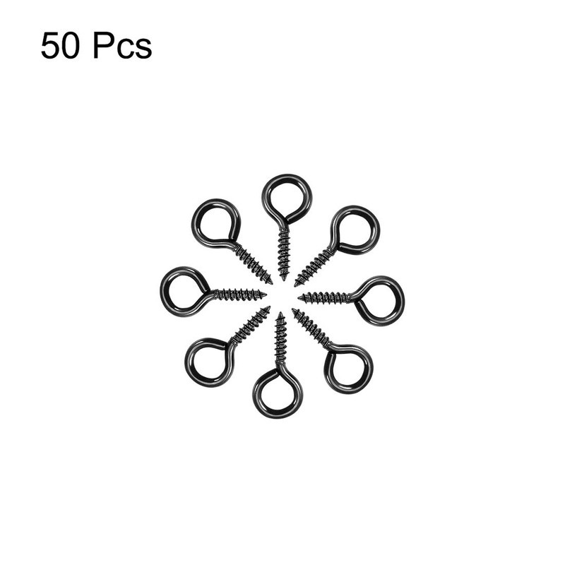 sourcing map 0.07"x0.6" Screw Eye Hooks Self Tapping Screws Screw-in