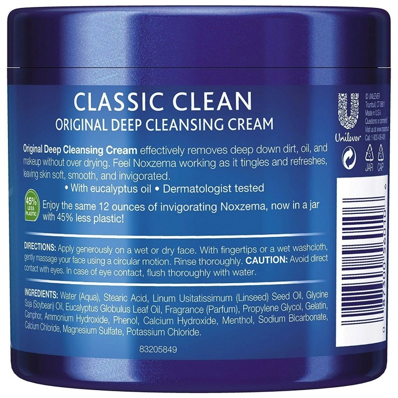 Noxzema Classic Clean Original Deep Cleansing Cream with Eucalyptus Oil