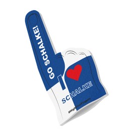 HIGH FIVE FINGERS Schalke Flag My City Flag Foam Hand for Football, Handball, Athletics, Fan Item for Games, Stadium and Events, One Size, 40 x 20 x 2.5 cm