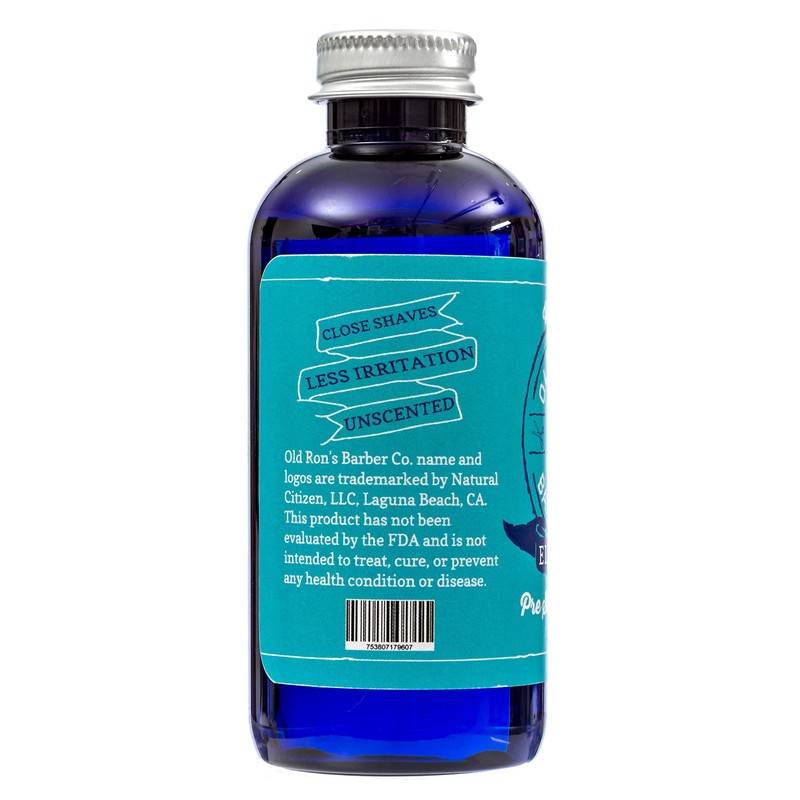Old Ron's Barber Co. Electric Pre-Shave Splash, Unscented, 4 oz