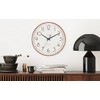 Acctim Earl Wall Clock Non-Ticking Sweep Retro Design Quartz Black