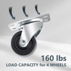POWERTEC 2 Inch Swivel Caster Wheels Set of 4 with