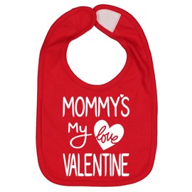 Aiden's Corner Handmade Cute Baby Holiday Valentine Bibs - Boy Girl First Valentine's Day Bib (Mommy's My Valentine)